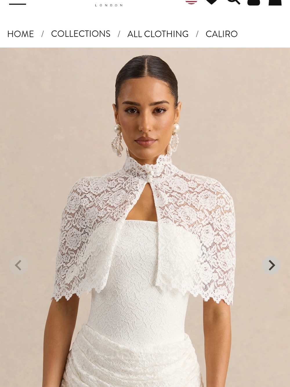 Club L London White Lace Bolero - Picture 5 of 5